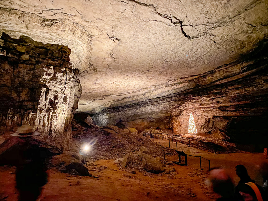 This cavern was being set up for a singalong in a couple of days - note the Christmas tree over by the wall.