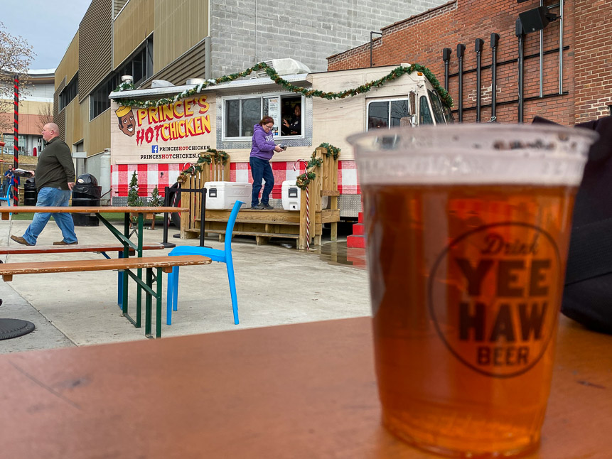 We went to Prince's, but they were not going to open for another hour.  So we went to Yee Haw brewing and had Princes from their truck.