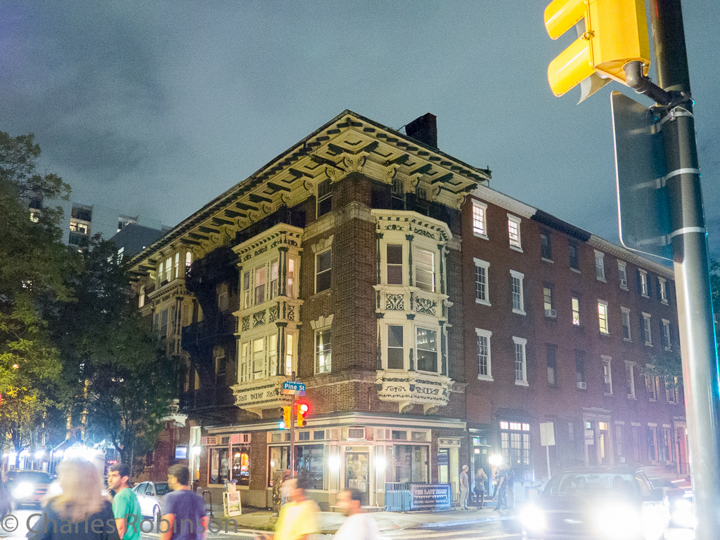 Standing out in front of Dirty Frank's - I liked the way this building looks!<br />October 08, 2016@21:13