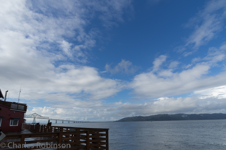 Blue sky (Astoria)!  It was clear here for about an hour or two at most.<br />October 02, 2013@15:27