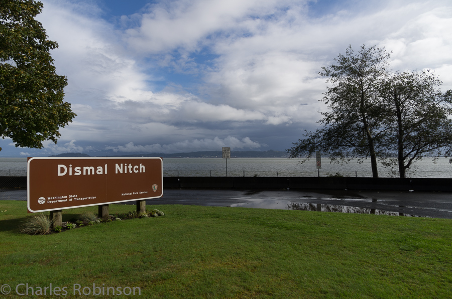 Driving back to Portland on the Washington side of the river, we were immediately drawn to a rest area with this delightful name.  It turns out this was Lewis and Clark's last campsite before sighting the Pacific Ocean.<br />October 02, 2013@15:44