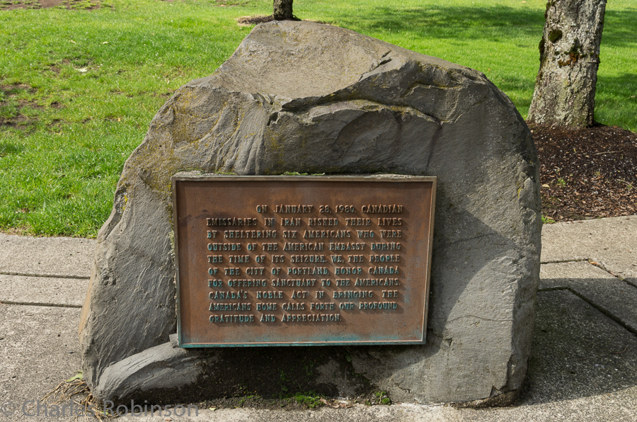 Rock dedicated to the fine Canadians who helped 6 Americans during the Iranian Embassy seizure.  For some reason, all I could think about when I saw this was: 