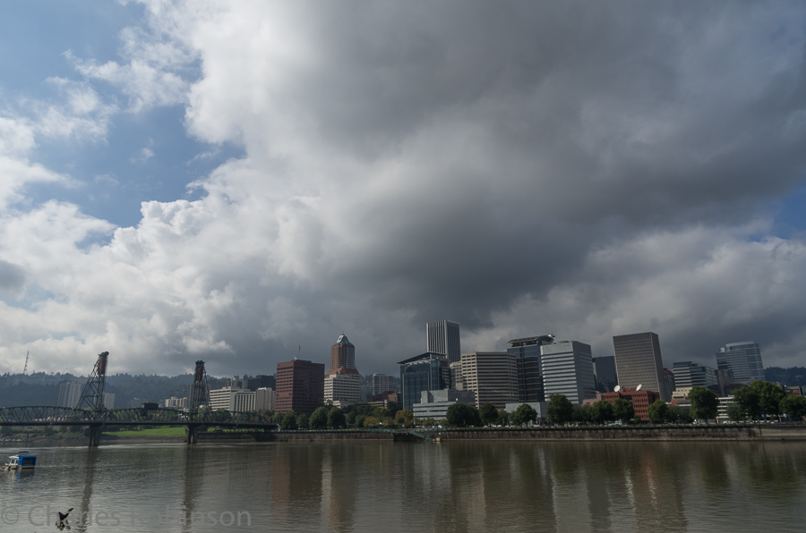 Downtown Portland, as seen from the East Bank esplanade.<br />October 03, 2013@12:44