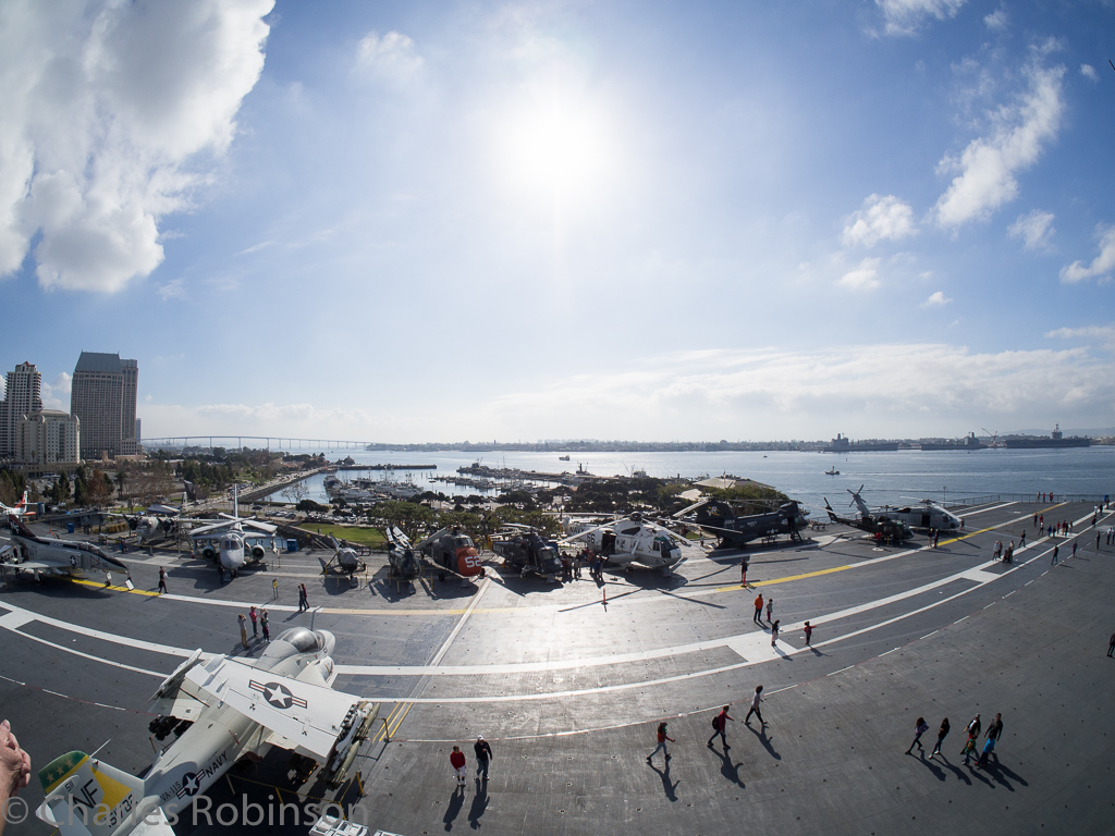 View of the deck from the Bridge.<br />December 19, 2015@11:37