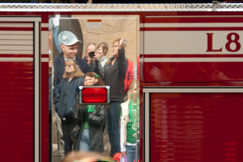 March 17, 2009@12:12<br/>Caught our reflection in a passing firetruck!