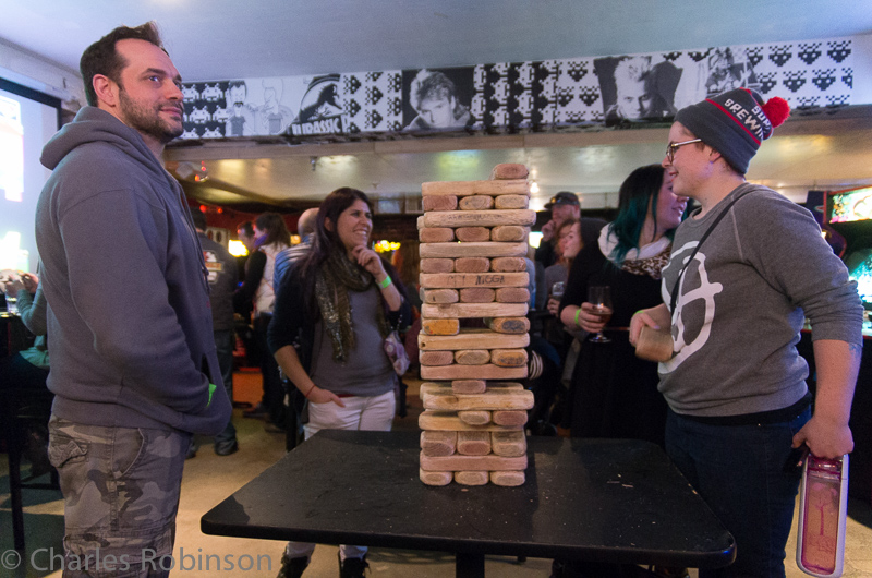 The up-down bar at Woolys.  Full of video games, pinball, and monster Jenga<br />March 03, 2015@19:23