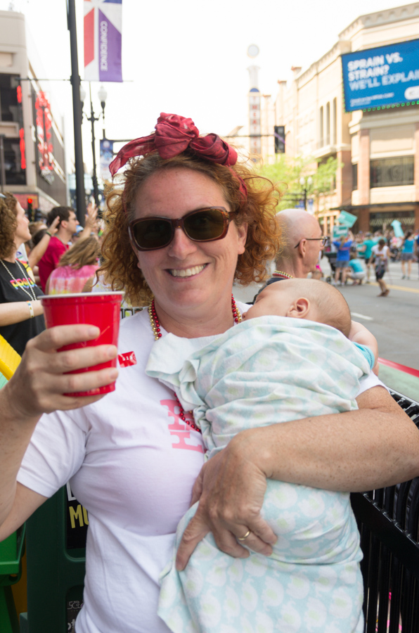 We broke the baby.  Melissa holds up her glass of... water.<br />June 30, 2013@12:27