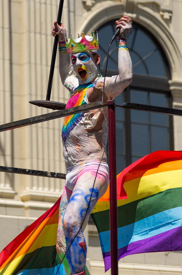 Here's a bodysuit made of... painted-on (and peeling-off) latex.. I think.<br />June 30, 2013@13:23