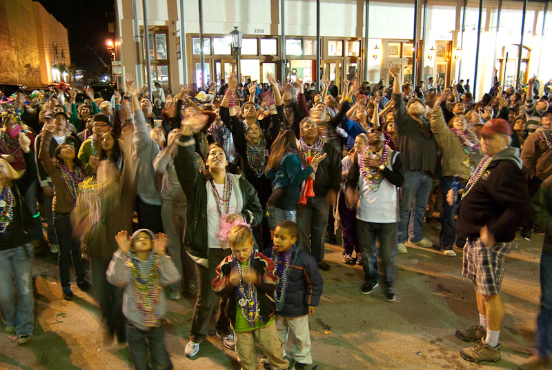 February 16, 2010@19:50<br/>The crowd never stopped screaming for beads!