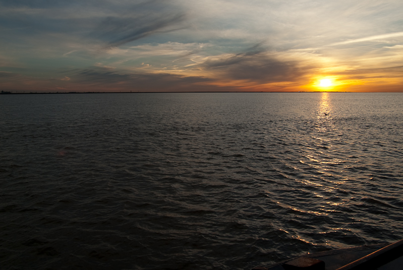 February 17, 2010@18:00<br/>Sunset over Galveston bay