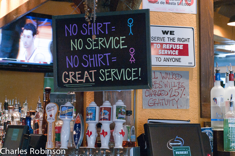 March 06, 2011@17:41<br/>Amusing sign in one of the bars...