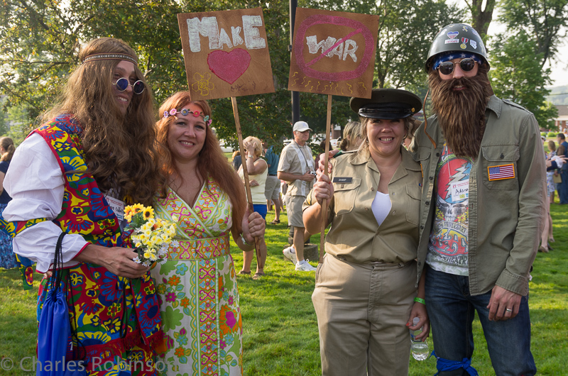 Pre-parade gathering.  The theme this year was 60's/70's (if that wasn't obvious).<br />August 02, 2014@08:57