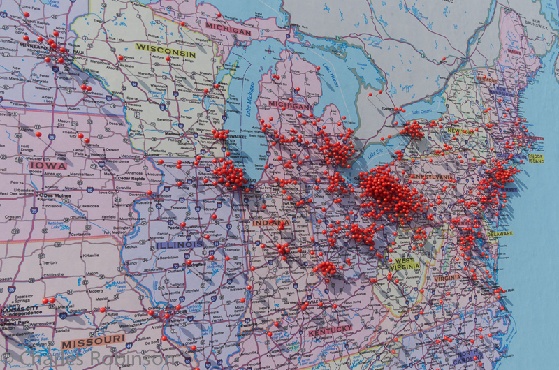 The distribution of attendees is heavily weighted to the East of the country.  I wonder who all of those people around Minneapolis/St. Paul are that we haven't met yet?<br />August 03, 2014@16:13