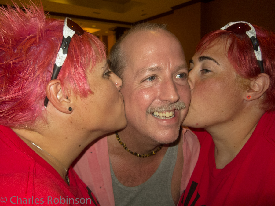 George gets some lovin' from Annette and Val.<br />August 03, 2013@01:22