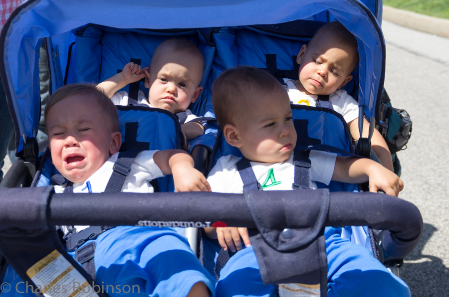 Quads!  It's not really possible to get all 4 in a good mood at the same time.<br />August 03, 2013@12:02