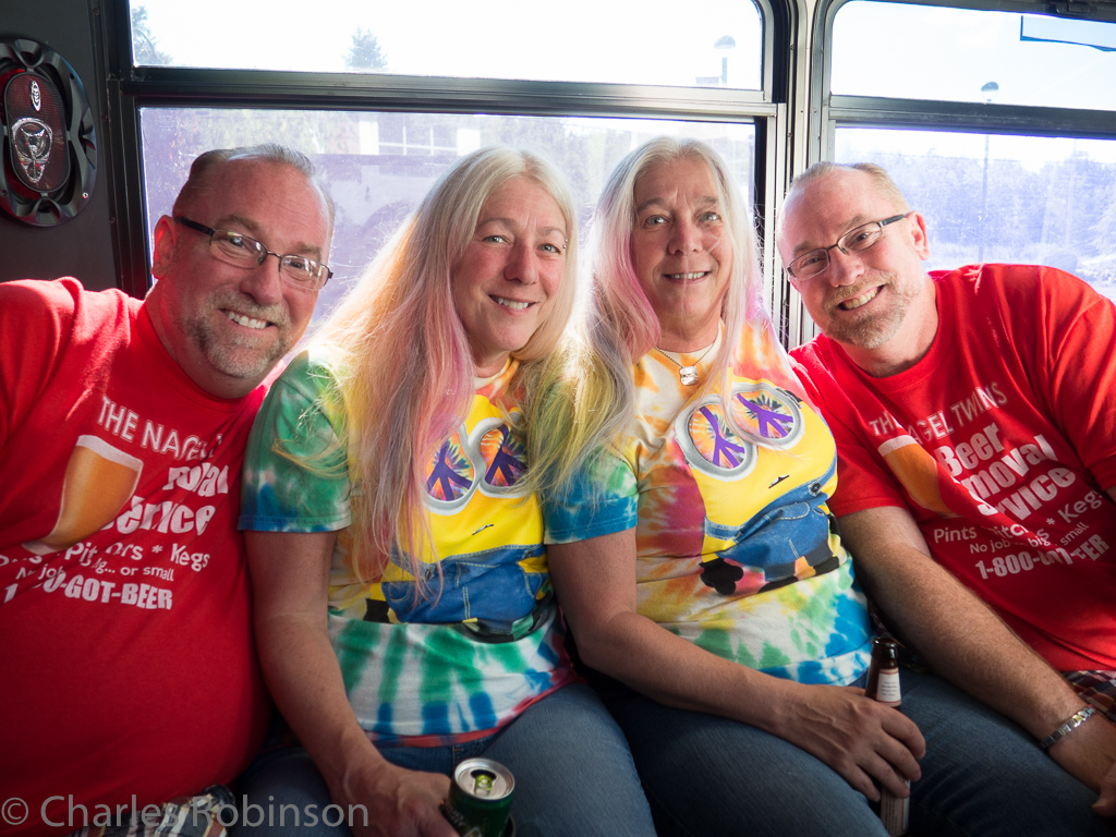 Jeff/Steve and Jean/Jill in the bus on the way to Whirlyball<br />August 05, 2015@17:00