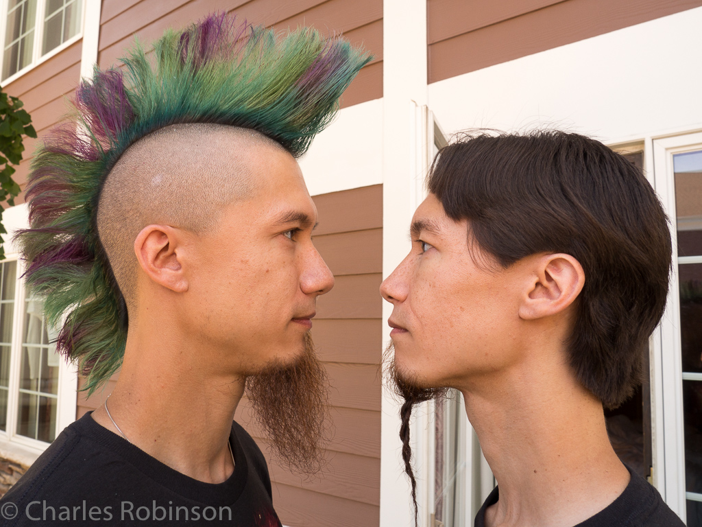Brian and David Maeda.  They say they've never considered doing their hair the same as each other.<br />August 07, 2015@13:57