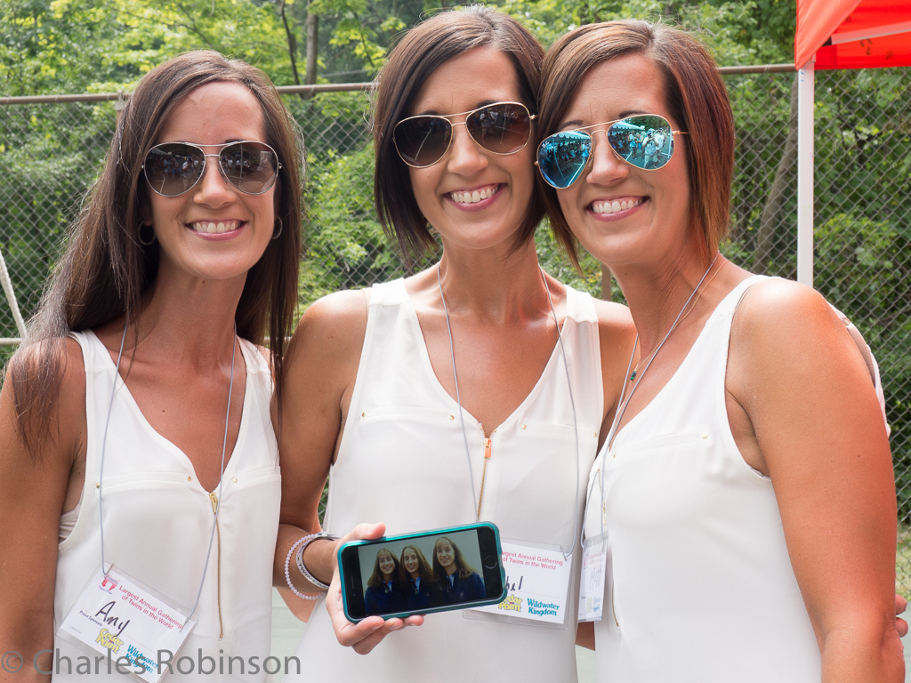 These ladies mentioned that they'd been here 19 years ago and immediately I thought: I have photos of triplets from 19 years ago who I've never seen again.  I pulled it up on my phone, and sure enough, it was them!<br />August 09, 2015@13:02