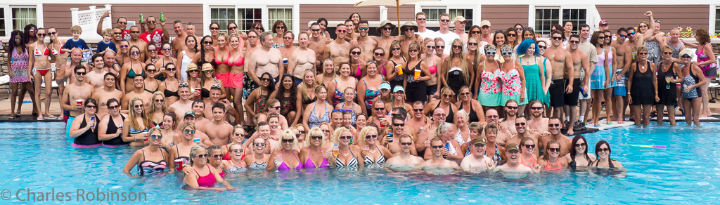 Group photo of SOME of the people around the pool on Friday<br />August 05, 2016@14:30