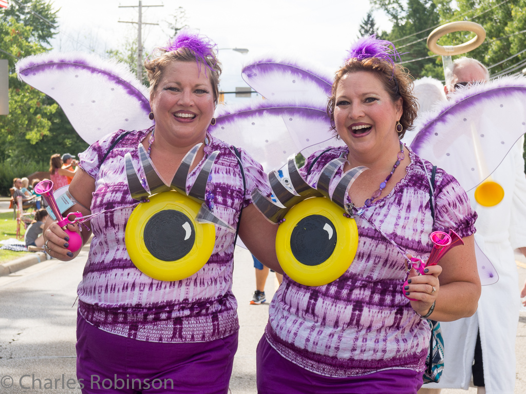 Mary and Martha as one-eyed, one-horned, flying purple people eaters!  Nice horns.<br />August 06, 2016@09:54