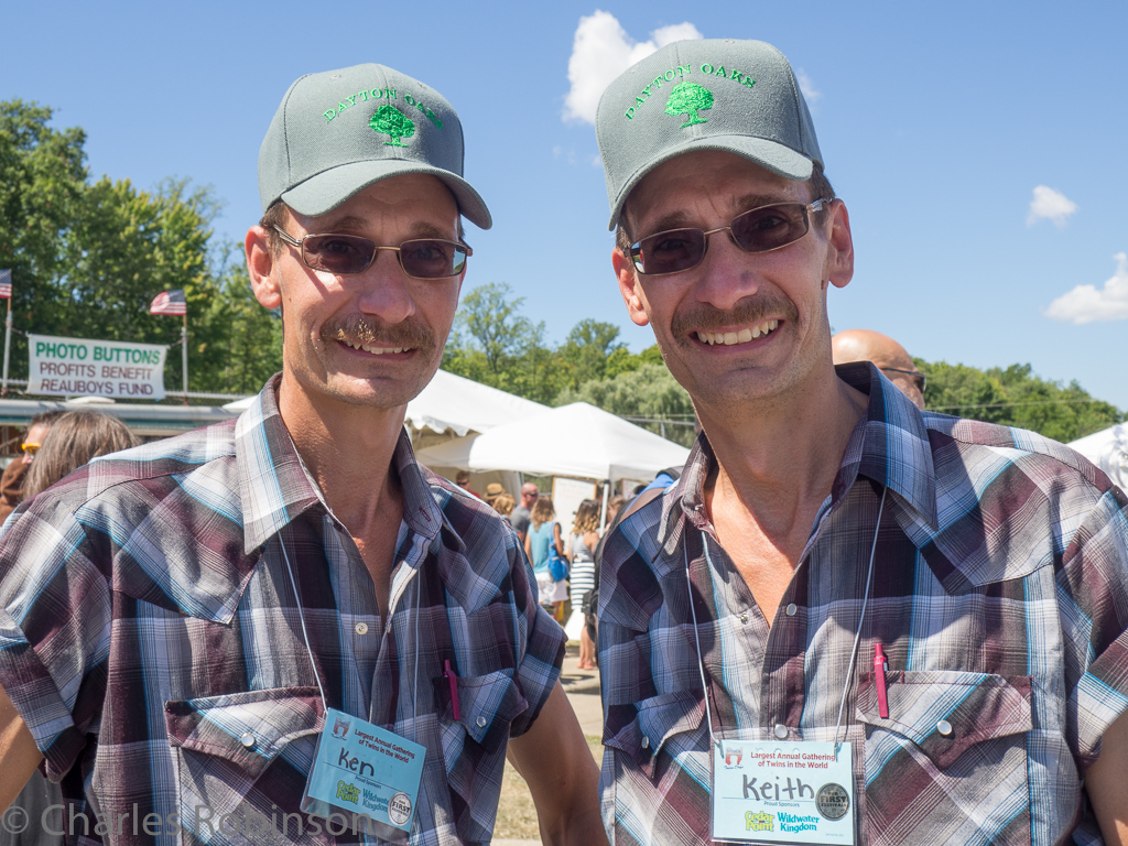 Ken and Keith from Iowa - they both have worked together at the same hardware store in Iowa for 13 years.  This is their first time at the ferstival.<br />August 06, 2016@14:32