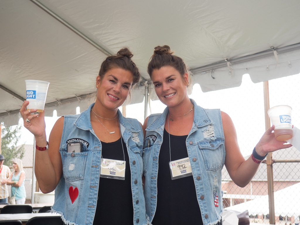 First-timers!  Of all the days to start coming to the festival, they chose Sunday.  Nice to meet you, Erin and Emily!<br />August 06, 2017@13:26