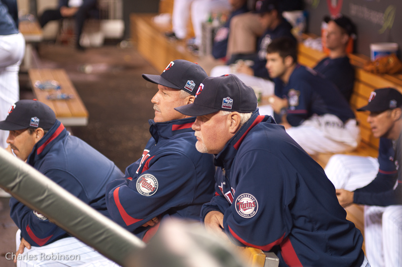 September 30, 2010@20:10<br/>Gardenhire looks about as thrilled with the game as he should be...