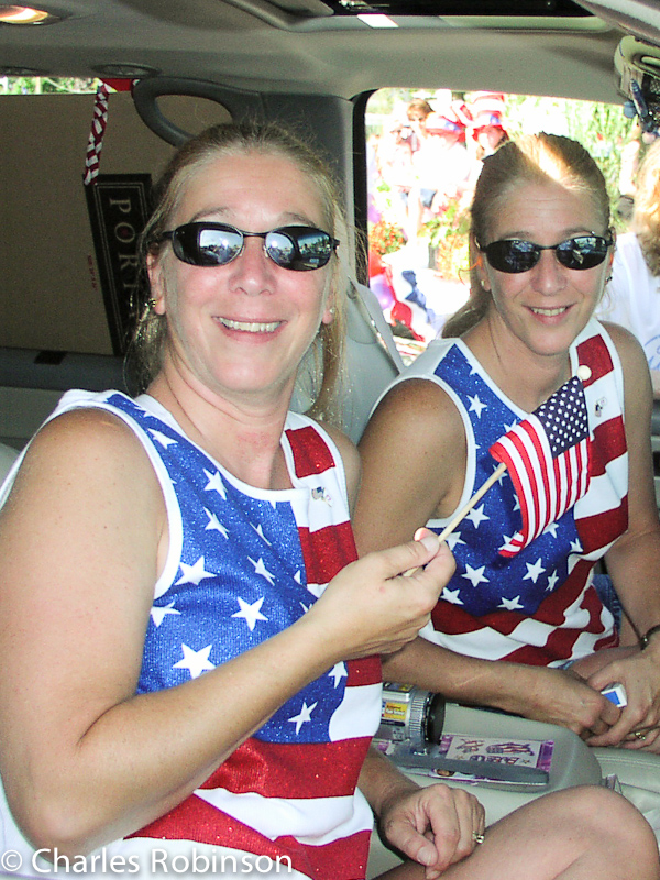 Jill and Jean, ready for the parade<br />August 03, 2002@09:11