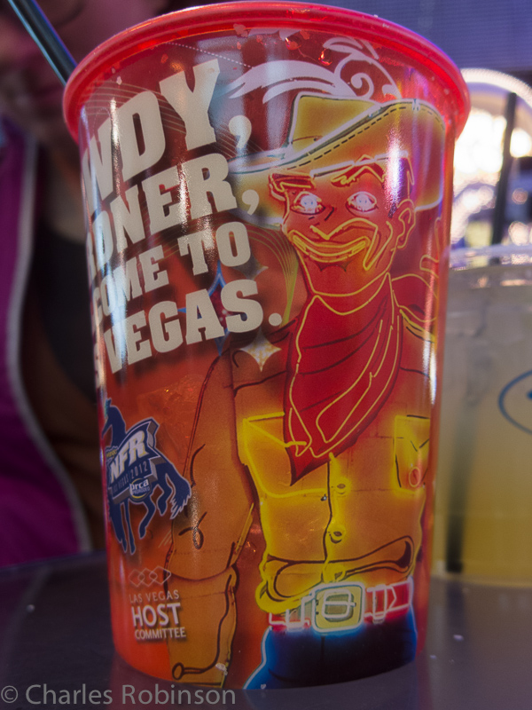Vegas Vic has some kinda zombie eyes on this cup.  Scary.<br />December 10, 2012@19:28