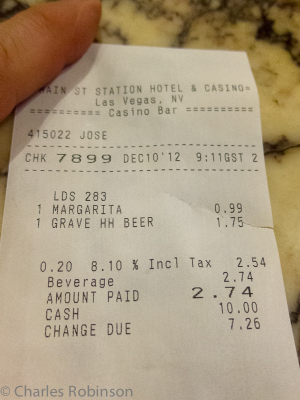 Couldn't argue with the price of drinks, though!<br />December 10, 2012@21:14