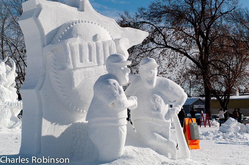 January 30, 2011@13:43<br/>The obligatory MN Twins snow sculpture.